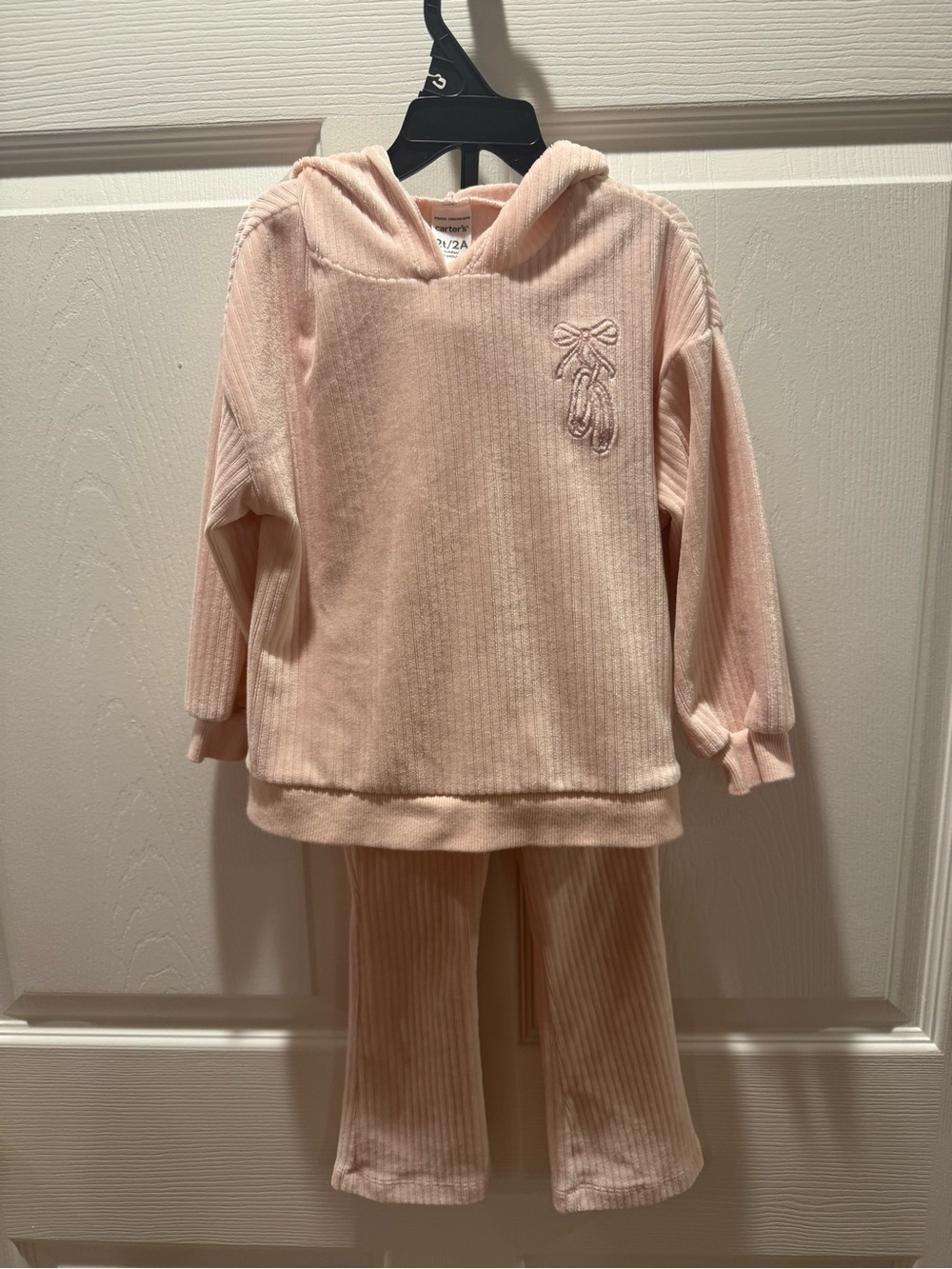 Carter's Cozy Plush Hooded Set in Light Pink